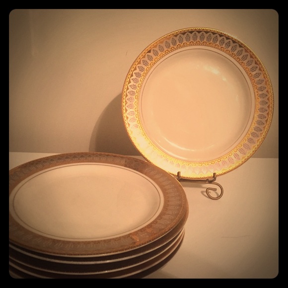 6 San Marco gold rim salad plates - Picture 1 of 4